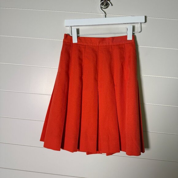 E.R. Gerard New York Orange/Tangerine Suit with Pleated Skirt Sz 6 - Picture 10 of 15